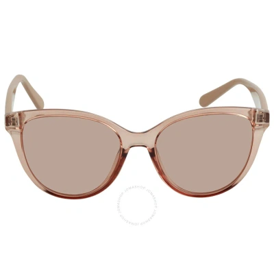 Ferragamo Salvatore  Beige Cat Eye Ladies Sunglasses Sf1073s 278 54 In Brown