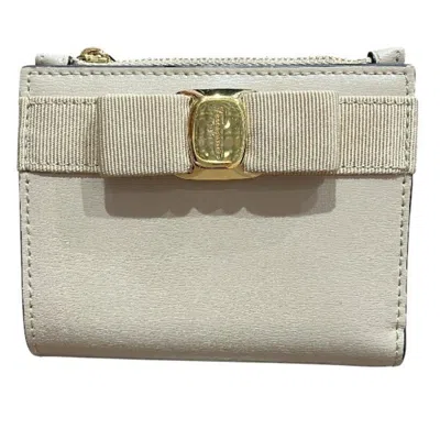 Pre-owned Ferragamo Salvatore  Beige Coin Purse/coin Case ()