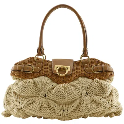 Pre-owned Ferragamo Salvatore  Beige Cotton Tote Bag ()