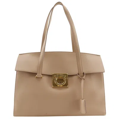 Pre-owned Ferragamo Salvatore  Beige Leather Tote Bag ()