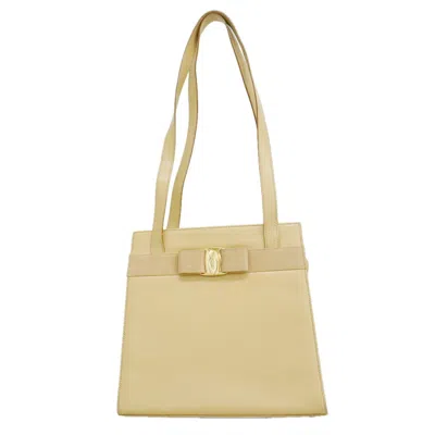 Pre-owned Ferragamo Salvatore  Beige Leather Tote Bag ()