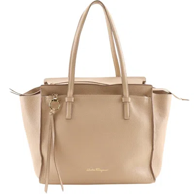 Pre-owned Ferragamo Salvatore  Beige Leather Tote Bag ()