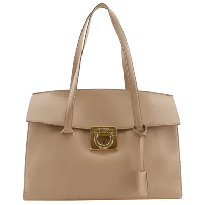 Pre-owned Ferragamo Salvatore  Beige Leather Tote Bag ()