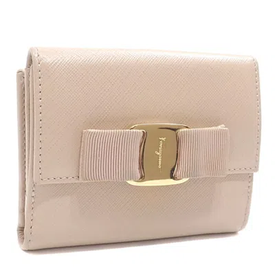Pre-owned Ferragamo Salvatore  Beige Leather Wallet (bi-fold) ()