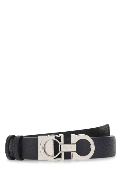 Ferragamo Black Reversible Gancini Buckle Belt