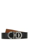 Ferragamo Men's Reversible Gancini Belt In Nerovicuna