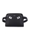 Ferragamo Leather Belt Bag Adjustable Strap In Black