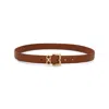 Ferragamo Double Gancini Leather Belt In Brown