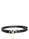 Ferragamo Gancini Fixed Belt In Black