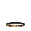 Ferragamo Animal Print Belt With Adjustable Fit And Gold-tone Buckle In Animal Print