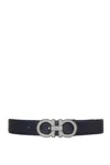Ferragamo Salvatore  Gancini Reversible Buckle Belt In Black