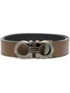 Ferragamo Muflone Reversible Belt In Brown