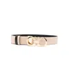 Ferragamo Gancini Reversible Leather Belt In Beige