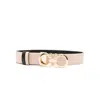 Ferragamo Gancini Reversible Leather Belt In Beige