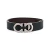 Ferragamo Gancini Buckle Belt In Black