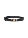 Ferragamo Gancini Fixed Belt In Black