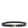 Ferragamo Black Leather Belt In Black