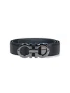 Ferragamo Gancini Reversible Belt In Black