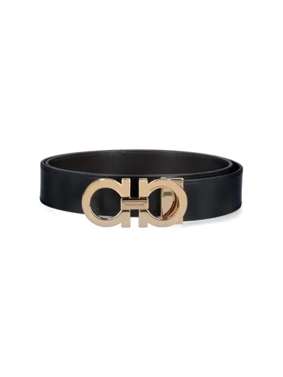 Ferragamo Black Gancini Belt