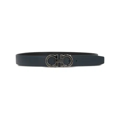Ferragamo Leather Belts In Black