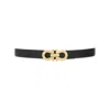 Ferragamo Belt In Black/red