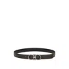 Ferragamo Reversible And Adjustable Gancini Belt In Black