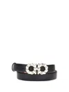 Ferragamo Gancini Reversible Belt In Black