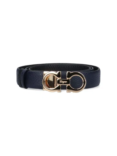 Ferragamo Reversible Belt In Purple