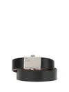 Ferragamo Two-tone Reversible Leather Belt In Blue