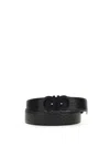 Ferragamo Men Reversible Gancini Belt In Black