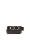 Ferragamo Reversible Gancini Belt In Black