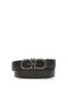 Ferragamo Men Reversible Gancini Belt In Brown