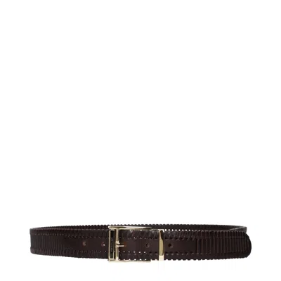 Ferragamo Salvatore  Belts Man With Brown Skin In Yellow