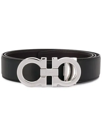 FERRAGAMO SALVATORE FERRAGAMO GANCINI REVERSIBLE LEATHER BELT