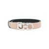 Ferragamo Gancini Reversible Leather Belt In Multicolor