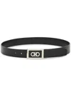 Ferragamo Gancini Black Testa Di Moro Belt In Nero T.moro