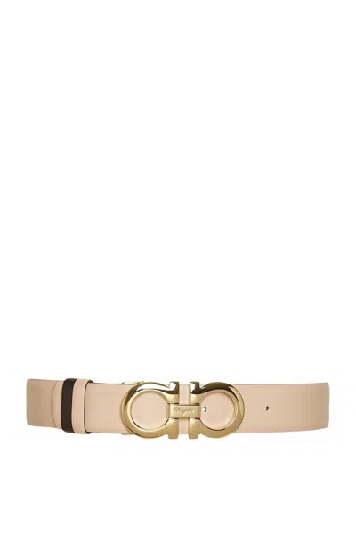 Ferragamo Salvatore  Belts In New Bisque/black