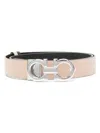 Ferragamo Gancini Reversible And Adjustable Belt In Pink