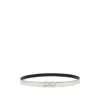 Ferragamo Adjustable Gancini Belt In Silver