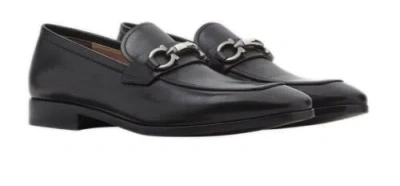 Pre-owned Ferragamo Salvatore  Benford Black Leather Men Loafers Shoes 11 Eee