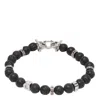 Ferragamo Men Gancini Logo Beaded Bracelet