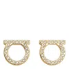 Ferragamo Gancini Earrings Gold-tone Finish Pearl Embellishments