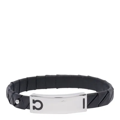 Ferragamo Gancini Bracelet In Black
