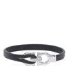 Ferragamo Link Bracelet Adjustable Metallic Clasp In Black