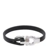 Ferragamo Link Bracelet Adjustable Metallic Clasp In Black
