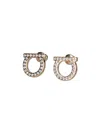 Ferragamo Circular Stone Stud Earrings Collection In Gold