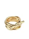 Ferragamo Layered Effect Ring In Gold