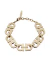 Ferragamo Crystal Chain Link Bracelet In Multi