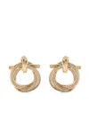 Ferragamo Crystal-embellished Hoop Earring In Multi