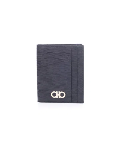 FERRAGAMO BLACK LOGO LOGO CARD BAG